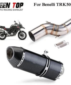 Exhaust Muffler For Benelli TRK502X Exhaust 2018~2021 Year 51mm Stainless Steel Motorcycle Exhaust Pitbike Escapamento Moto Tube
