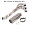 For Yamaha MT09 Tracer 900 Motorcycle Exhaust Muffler Tips Short 245MM Header Front Link Connect Pipe Whole System