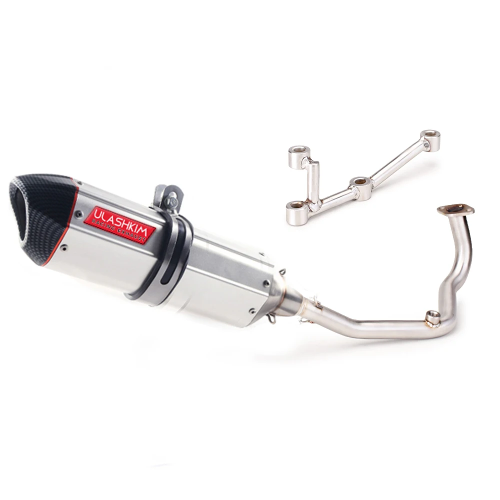JET S 125 Motorcycle Full System Exhaust Contact Middle Pipe Slip On For SYM JET S JETS 125 Exhaust Muffler Escape - Image 3