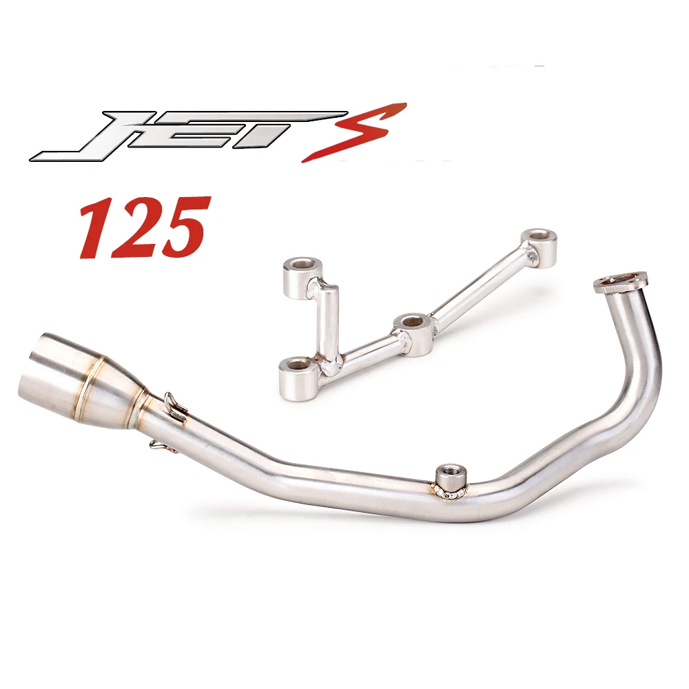 JET S 125 Motorcycle Full System Exhaust Contact Middle Pipe Slip On For SYM JET S JETS 125 Exhaust Muffler Escape - Image 6