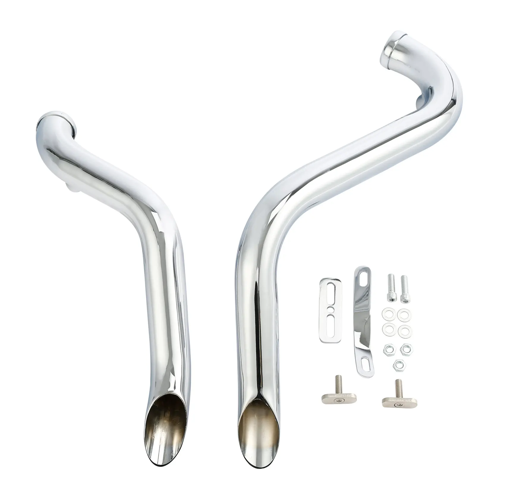 Motorcycle 1.75" Drag Pipes Exhaust For Harley Sportster 883 1200 Custom Forword Control 1986-2013 Touring Softail Dyna Fat Bob - Image 5