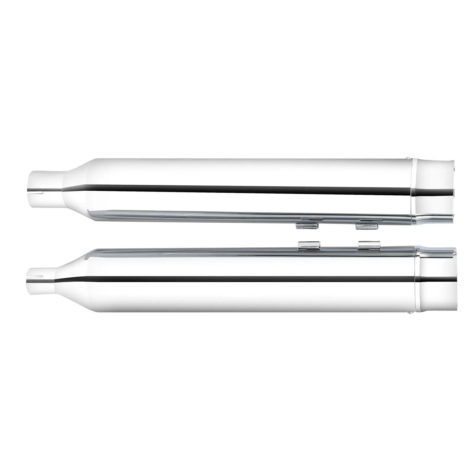 Motorcycle Dual Exhaust Mufflers Pipes For Harley Touring Electra Glide Road Glide 2017 2018 2019 2020 2021 2022 2023 Chrome - Image 3