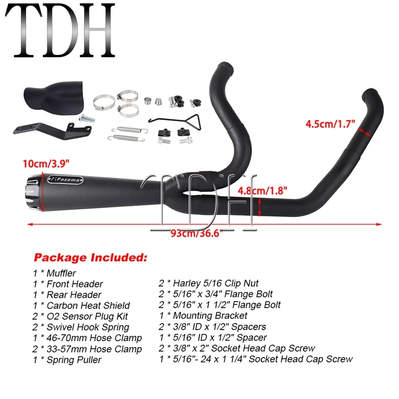 Motorcycle Exhaust Muffle Middle Link Pipe Mid-controls Exhaust System Silencer For Harley Softail Standard FXST FXBBS FXBB 18 - Image 5