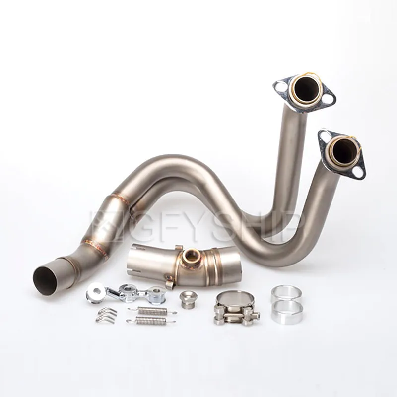 Motorcycle Exhaust Muffler Front And Middle Link Pipe Full System For Kawasaki ER6N ER6F Ninja 650R 2012 2013 2014 2015 Slip-on