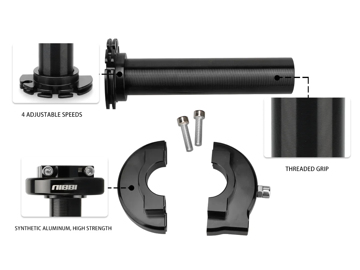 NIBBI Motorcycle Handle warehouseC Throttle Twist Grips Handlebars 7/8 Inch Motocross Yamaha GY6 Scooter Pitbike Moto Accessories - Image 6