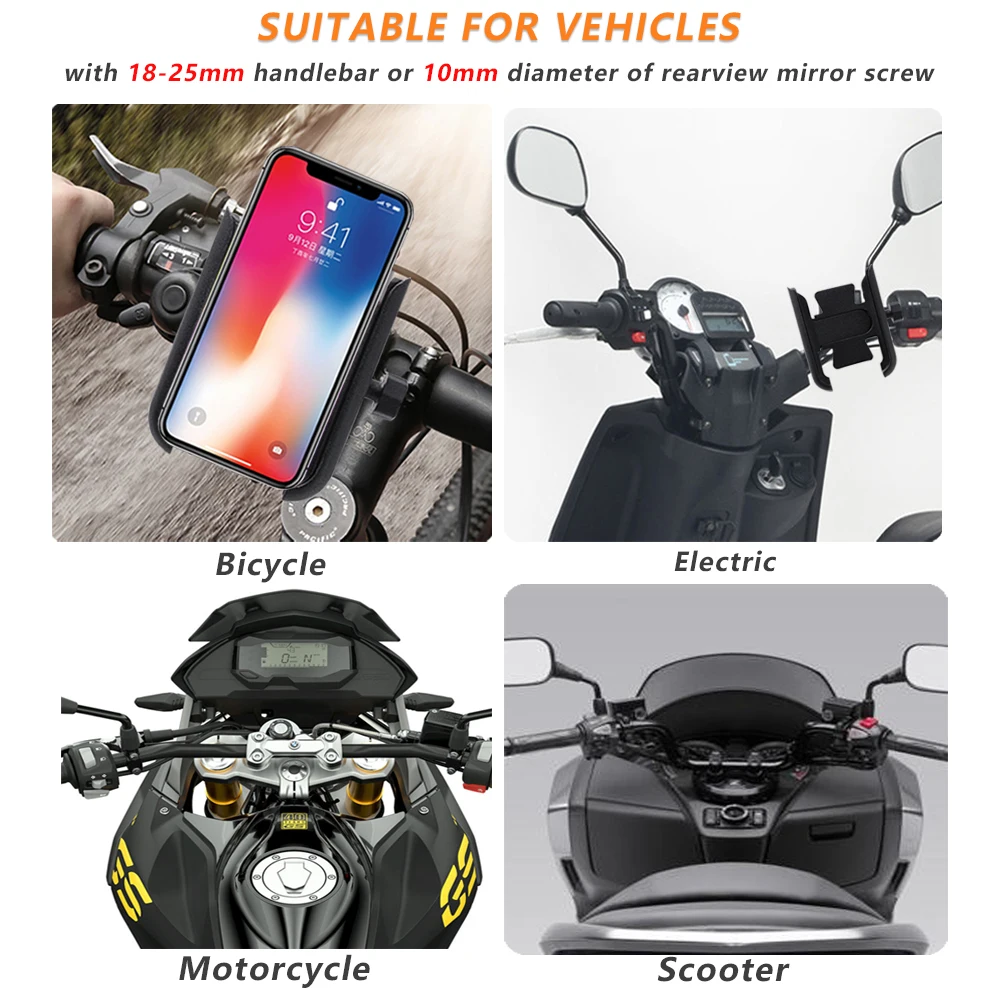 Motorcycle Phone Holder With USB Charger For BMW R NineT R Nine T Scrambler 2015 2016 2017 2018 2019 2020 2021 2022 Accessories - Image 2