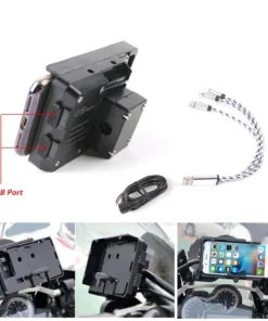 For BMW R1200GS F800GS F700GS R1250GS CRF 1000L F850GS F750GS Motorcycle Mobile Phone Navigation Bracket USB Charging Support
