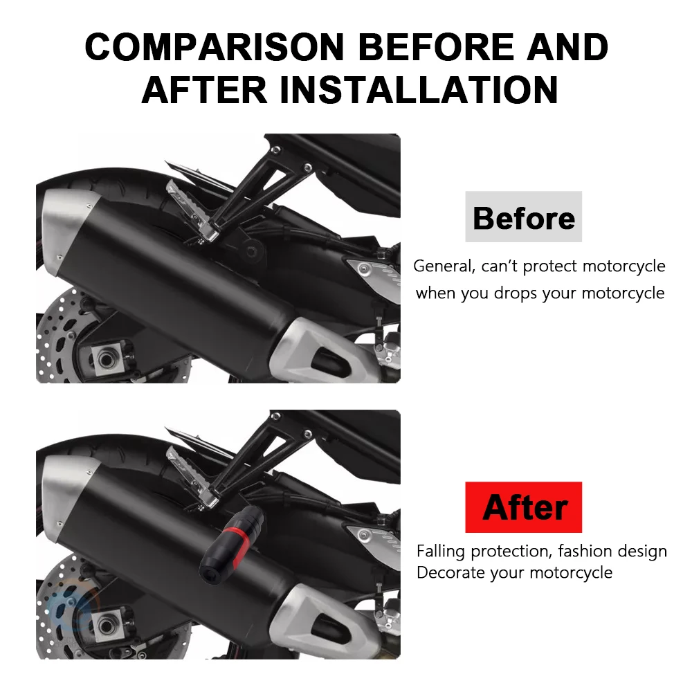 Falling Protection Aluminum Crash Protector Motorcycle for Yamaha FZ8 Accessories FZ8N FZ8 N FZ8S Fazer 2010-2015 Exhaust Slider - Image 2