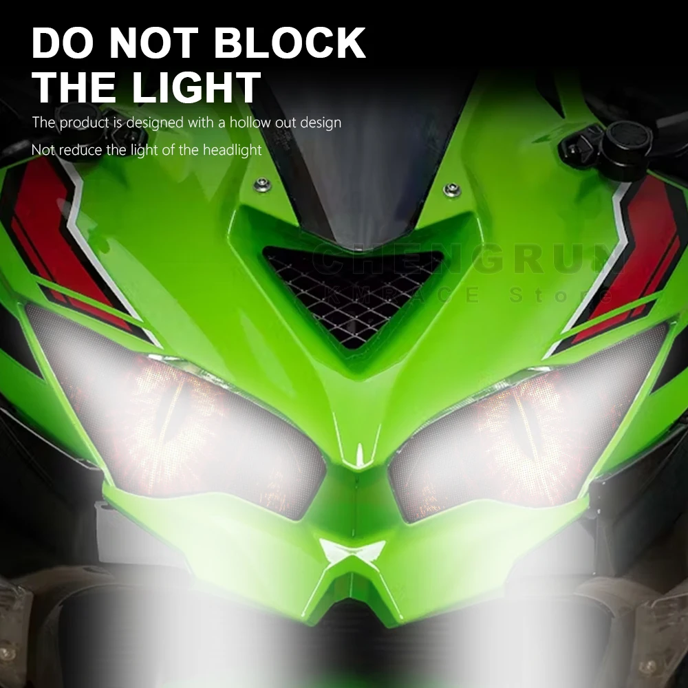 Headlight Sticker Waterproof Motorcycle Decals for Kawasaki ZX4R ZX4RR ZX 4RR Ninja ZX-4R ZX-4RR 2024 Accessories Stickers - Image 4