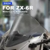 Motorcycle Windshield Plastic Windscreen for Kawasaki ZX6R 2024 ZX 6R Ninja ZX-6R Accessories Transparent Grey Wind Deflectors