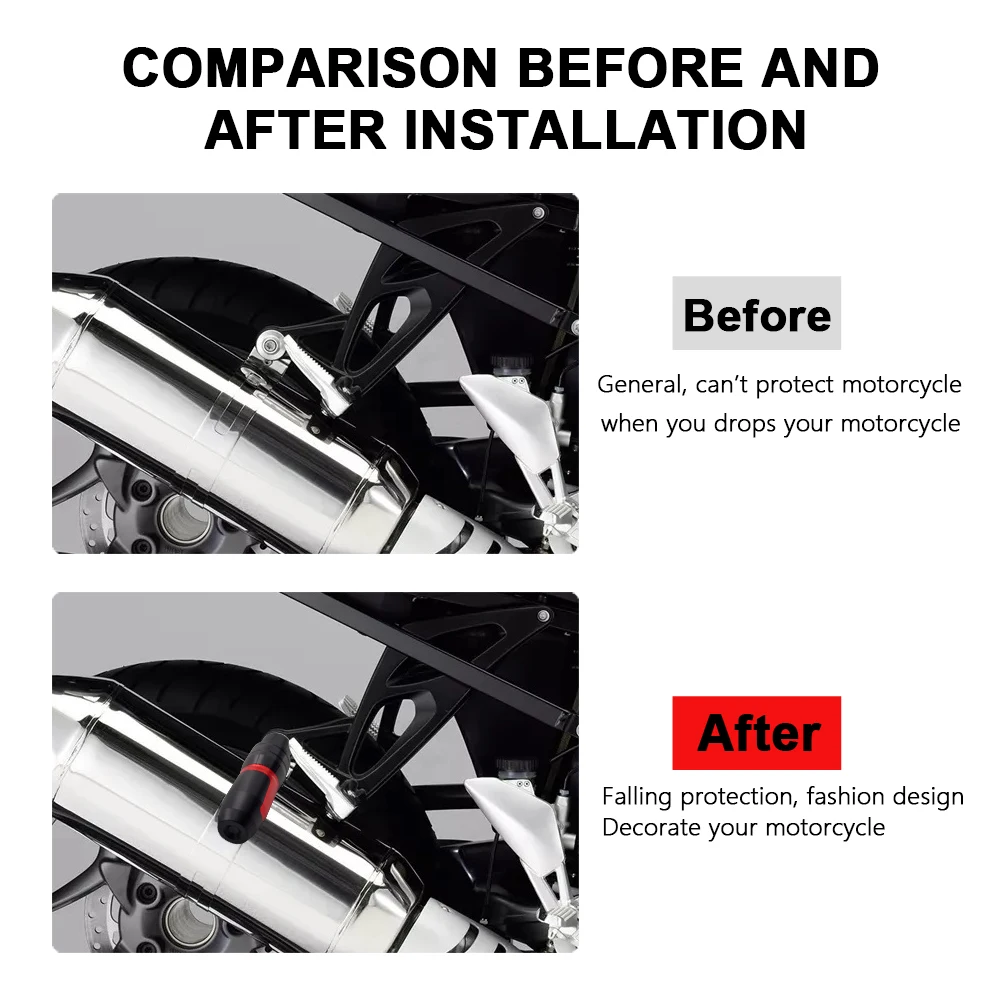 Falling Protection Aluminum for BMW K1300R Accessories K 1300 R 2009-2016 2014 2015 Motorcycle Exhaust Slider Crash Protector - Image 2