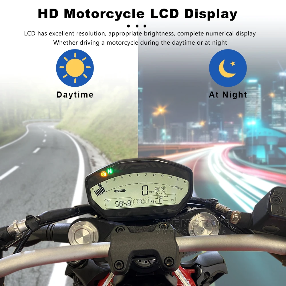LCD Display for Ducati Monster 821 2014 2015 2016 2017 2018 Motorcycle Speedometer Guages Instrument Accessories LCD Screen - Image 3