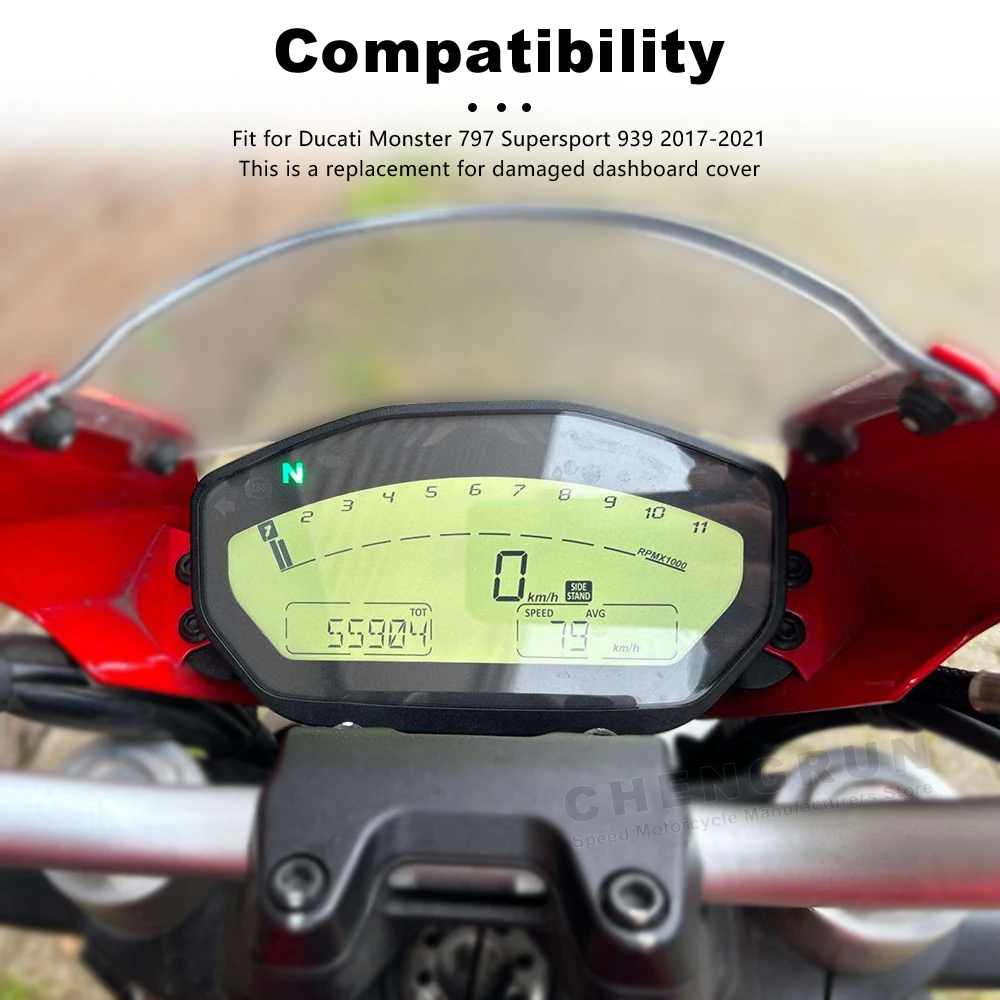 Dashboard Cover for Ducati Monster 797 Supersport 939 Speedometer Housing ABS Plastic Motorcycle Instrument Panel Accessories - Image 4