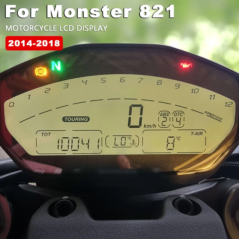 LCD Display for Ducati Monster 821 2014 2015 2016 2017 2018 Motorcycle Speedometer Guages Instrument Accessories LCD Screen
