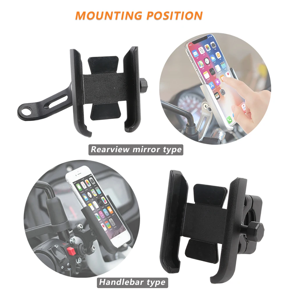 Mobile Phone Holder Stand Bracket warehouseC Aluminum Alloy Motorcycle Accessories For Honda Super Cub C125 2018 2019 2020 2021 - Image 3